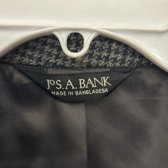 Jos. A. Bank Wool Blazer Houndstooth Plaid 2 Button Sport Coat 40L - Picture 2 of 13